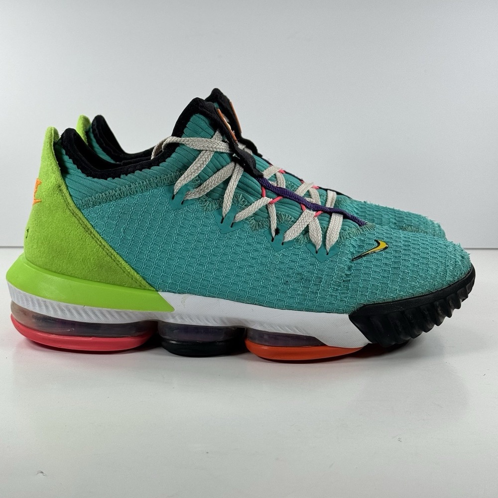 Nike Lebron 16 Low Air Max Trainer 2‎ Hyper Jade Shoes CI2668-301 Mens Size 8